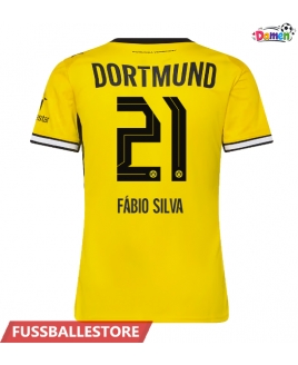 Günstige Borussia Dortmund Fabio Silva #21 Heimtrikot Damen 2026-27 Kurzarm
